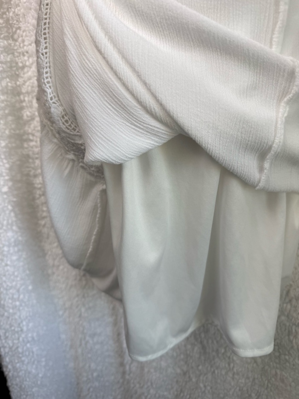 Bailey Blue 100% Rayon Sleeveless Lined White Crochet-Detail Maxi Dress Sz M - Picture 3 of 11